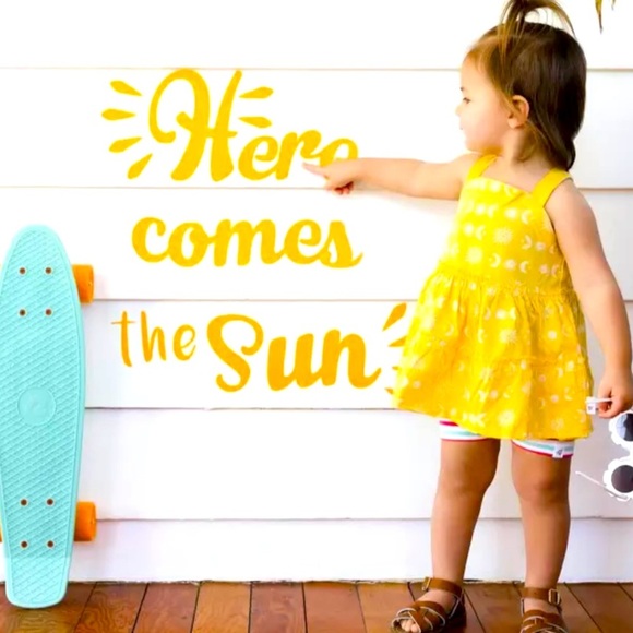 SUN ☀️ tunic tank & Rainbow bike short -0-3M - Picture 2 of 2